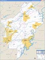 St. Clair, Al Carrier Route Wall Map